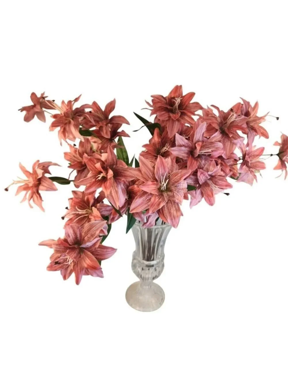 Luxury Artificial Tiger Lily Stem 34 Inch | Designer Artificial Silk Floral | Bl